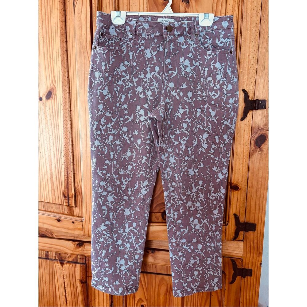 Logo by Lori Goldstein Straight Leg Printed Jeans